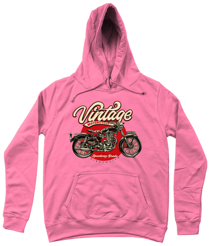 Vintage Motorcycle - AWDis Girlie College Hoodie - Vitesse T-Shirts UK