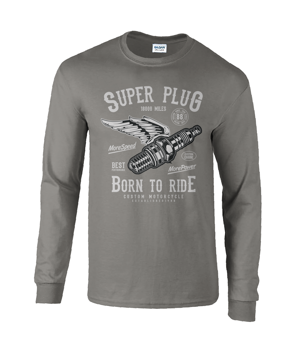 Super Plug - T-shirt à manches longues en coton ultra