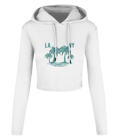 Beach Adventure - Women's Cropped Hooded T-shirt