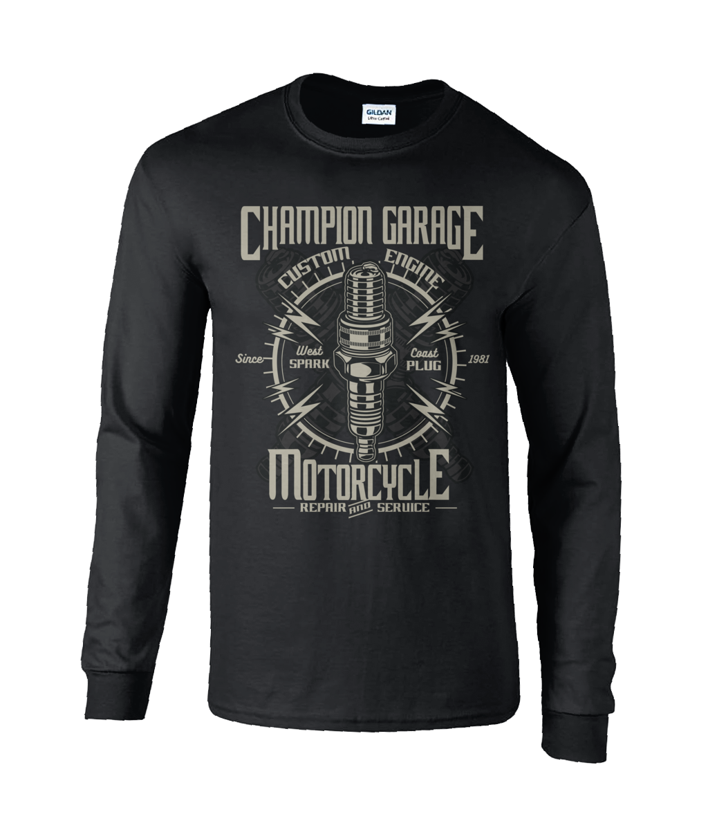 Spark Plug - Ultra Cotton Long Sleeve T-Shirt - Vitesse T-Shirts UK