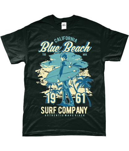 Blue Beach - SoftStyle Ringspun T-Shirt