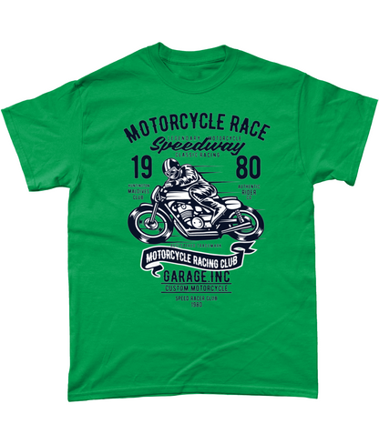 Course de moto - T-shirt en coton épais Gildan