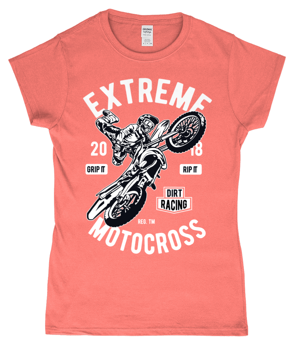 Extreme Motocross – Gildan SoftStyle® Ladies Fitted Ringspun T-Shirt - Vitesse T-Shirts UK