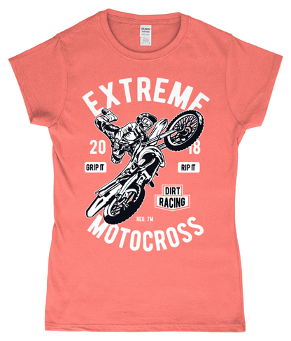 Extreme Motocross – Gildan SoftStyle® Ladies Fitted Ringspun T-Shirt - Vitesse T-Shirts UK