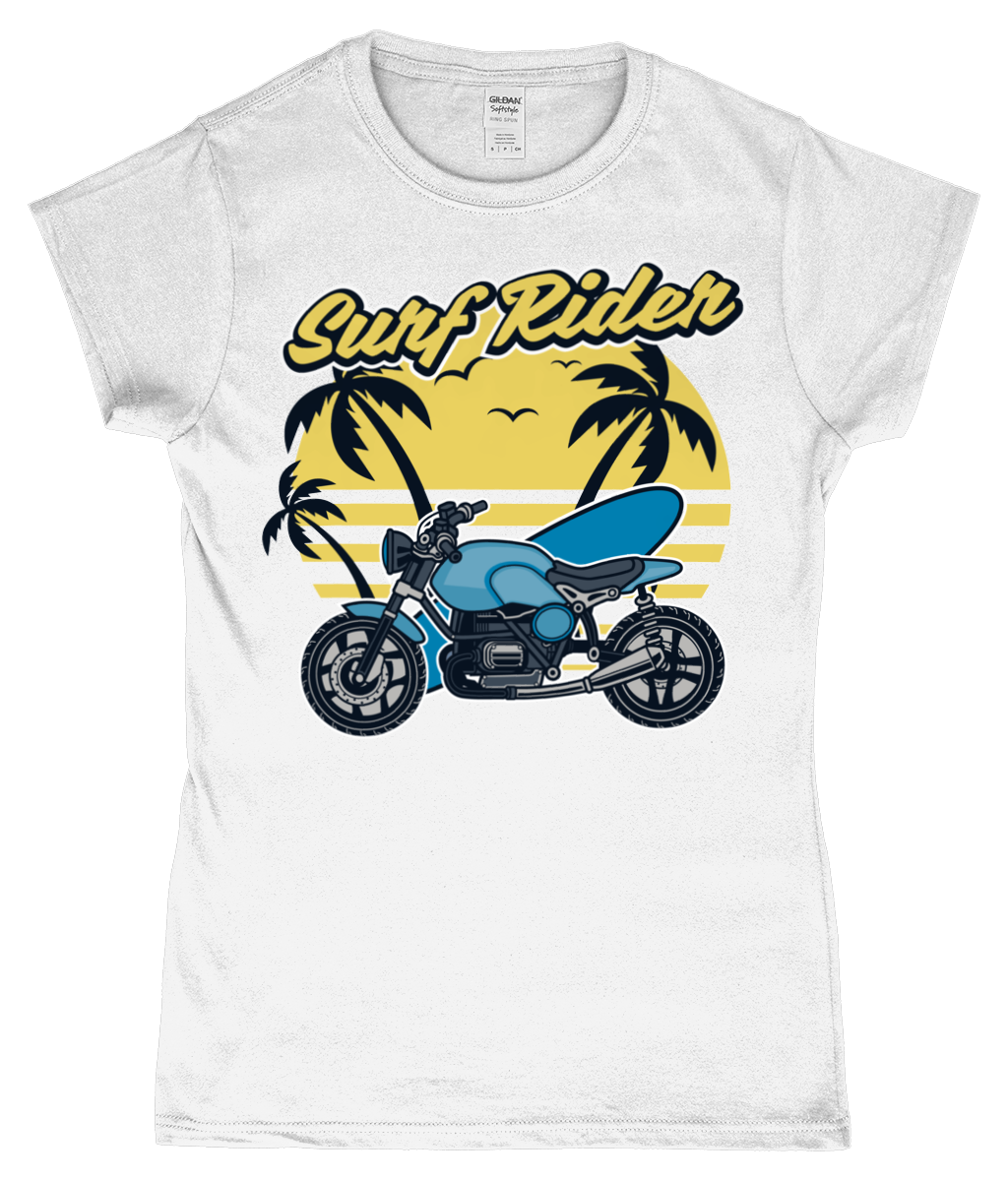 Surf Rider - SoftStyle Ladies Fitted Ringspun T-Shirt - Vitesse T-Shirts UK