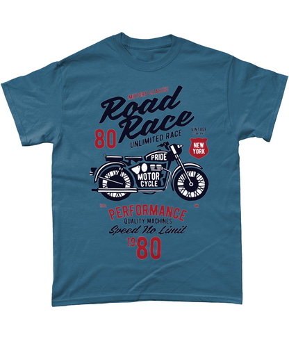 Road Race Motorcycle - Heavy Cotton T-Shirt