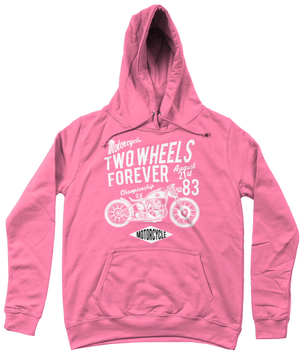 Two Wheels Forever Weiß - AWDis Girlie College Hoodie