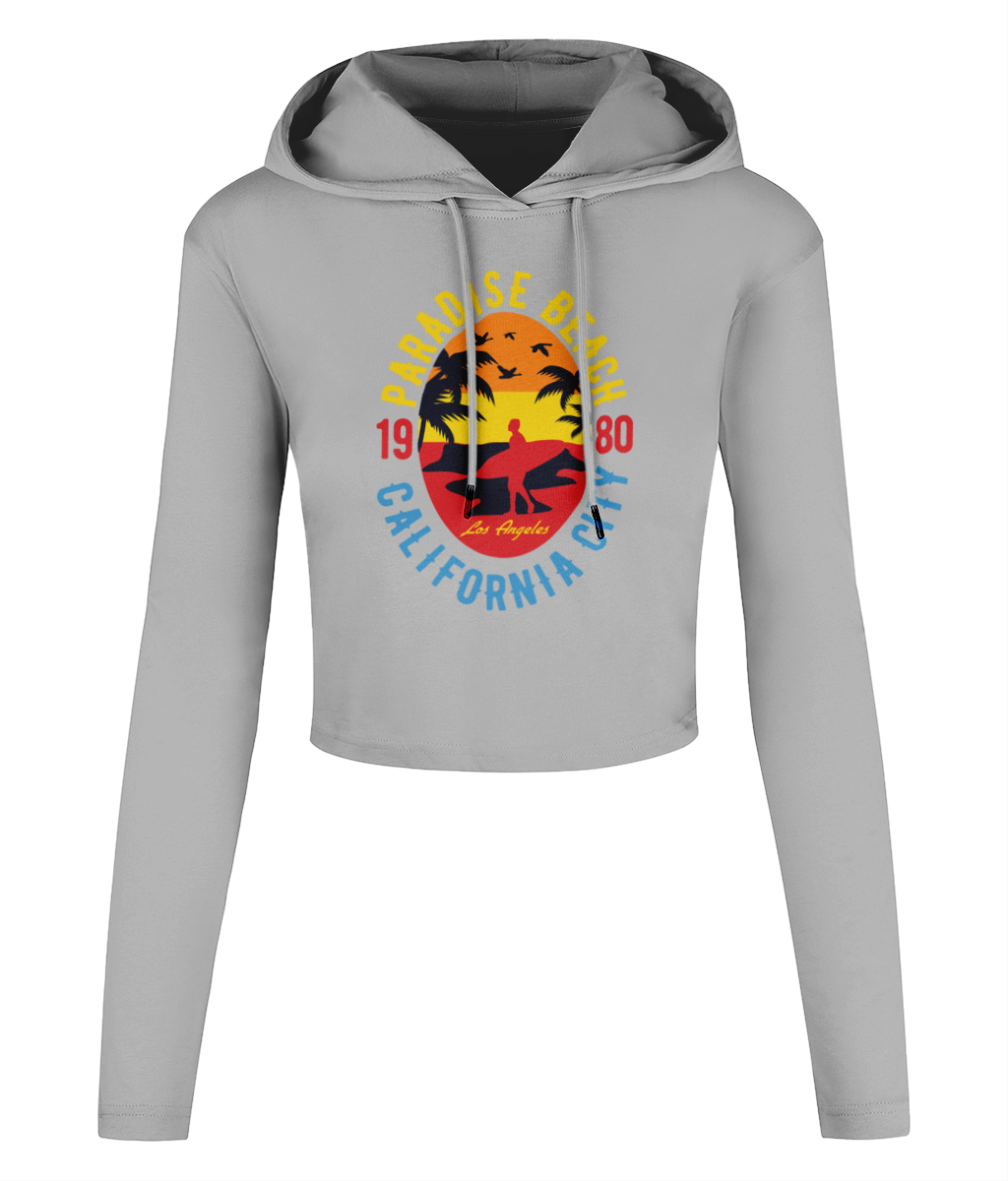 Sunshine Paradise - Women's Cropped Hooded T-shirt