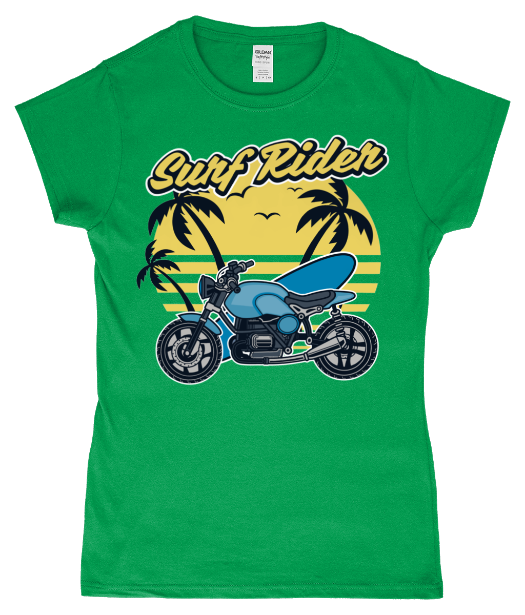 Surf Rider - SoftStyle Ladies Fitted Ringspun T-Shirt - Vitesse T-Shirts UK