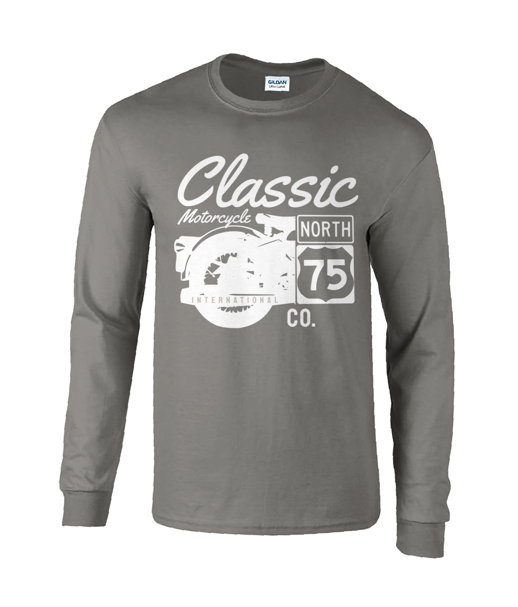 Classic Motorcycle 75 weiß - Langarm-T-Shirt aus ultra-Baumwolle