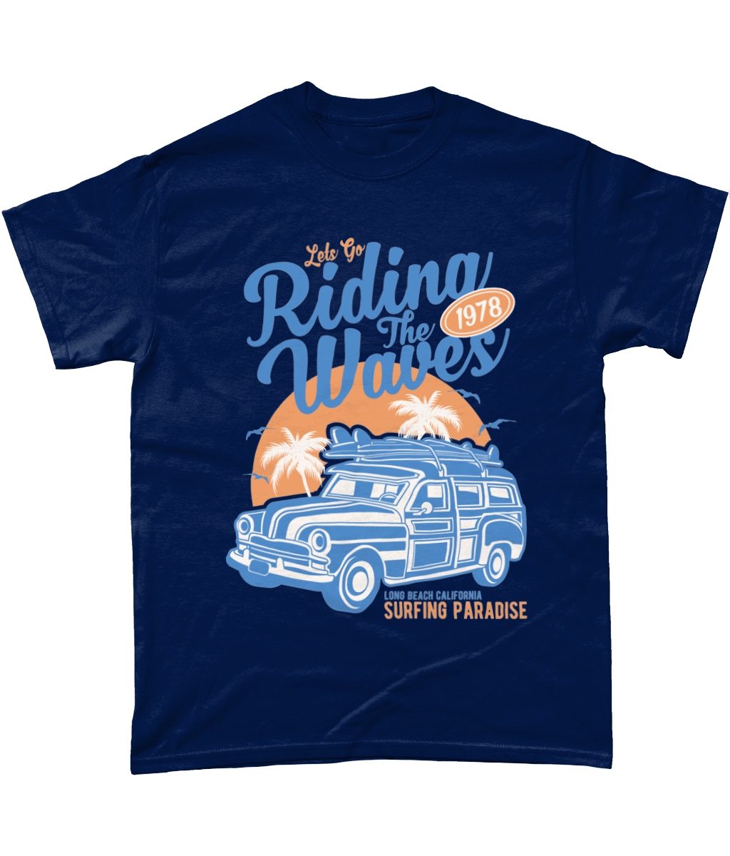 Riding The Waves – Gildan Heavy Cotton T-Shirt - Vitesse T-Shirts UK