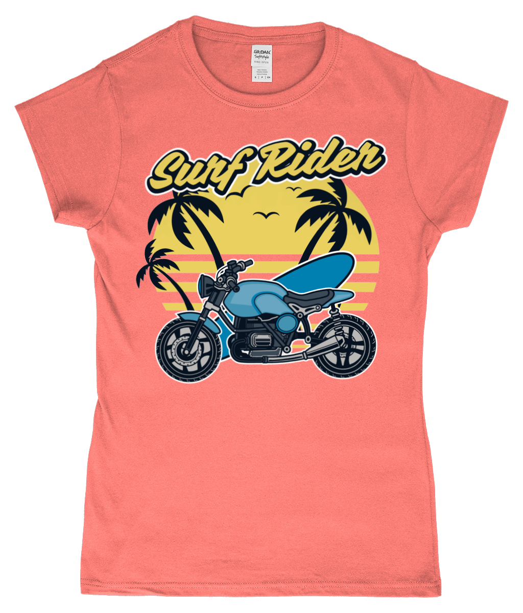 Surf Rider - SoftStyle Ladies Fitted Ringspun T-Shirt - Vitesse T-Shirts UK