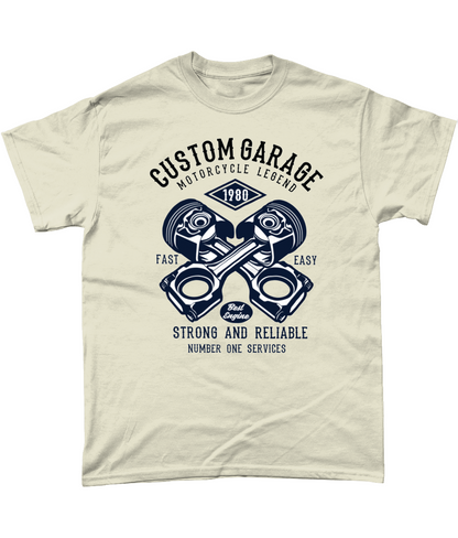 Custom Garage - T-shirt en coton épais Gildan