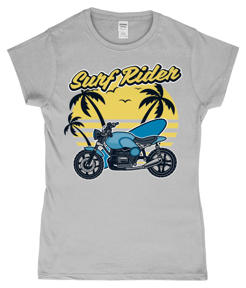 Surf Rider - SoftStyle Ladies Fitted Ringspun T-Shirt - Vitesse T-Shirts UK