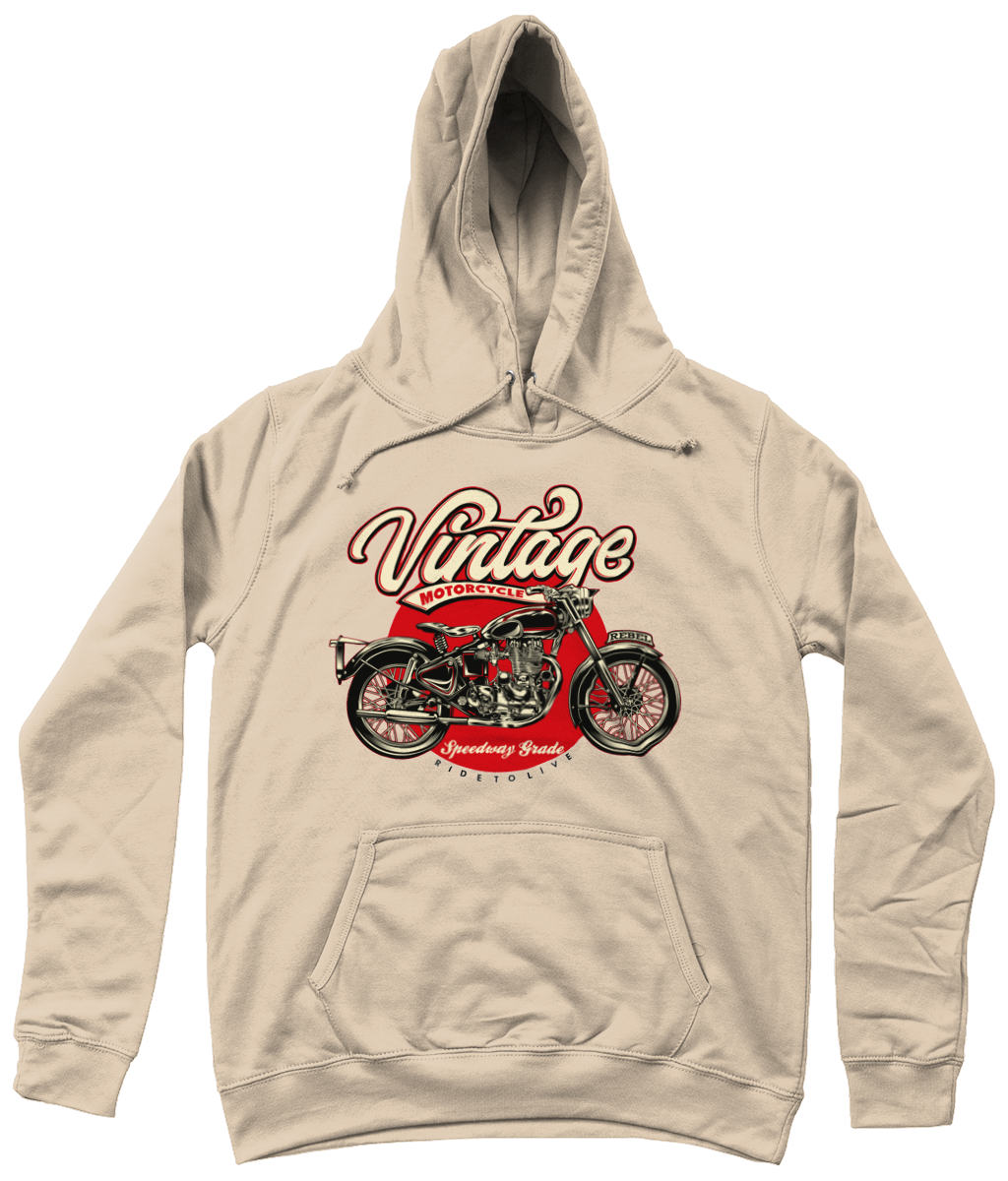 Vintage Motorcycle - AWDis Girlie College Hoodie