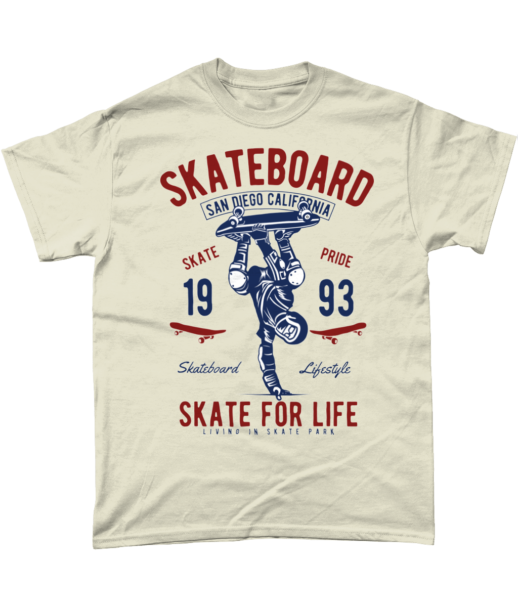 Skate For Life - T-Shirt aus schwerer Baumwolle