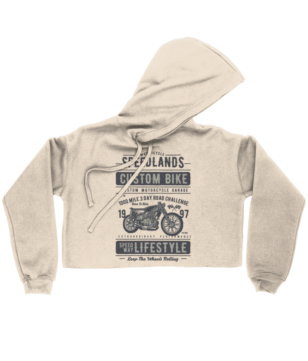 Speedlands Custom Bike - Bella Damen Kurzer Hoodie 