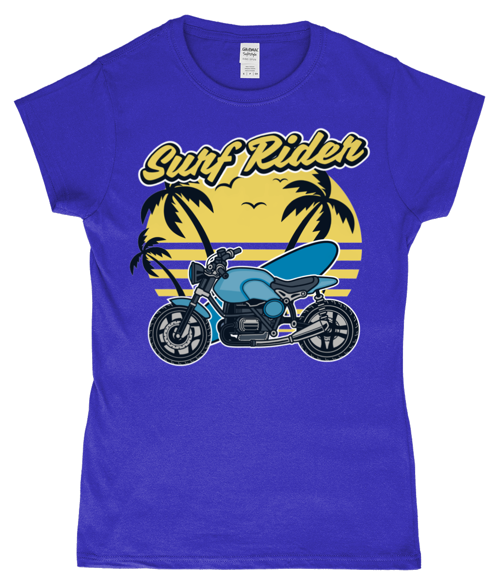 Surf Rider - Gildan SoftStyle® Ladies Fitted Ringspun T-Shirt - Vitesse T-Shirts UK