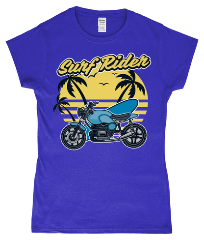 Surf Rider - Gildan SoftStyle® Ladies Fitted Ringspun T-Shirt - Vitesse T-Shirts UK