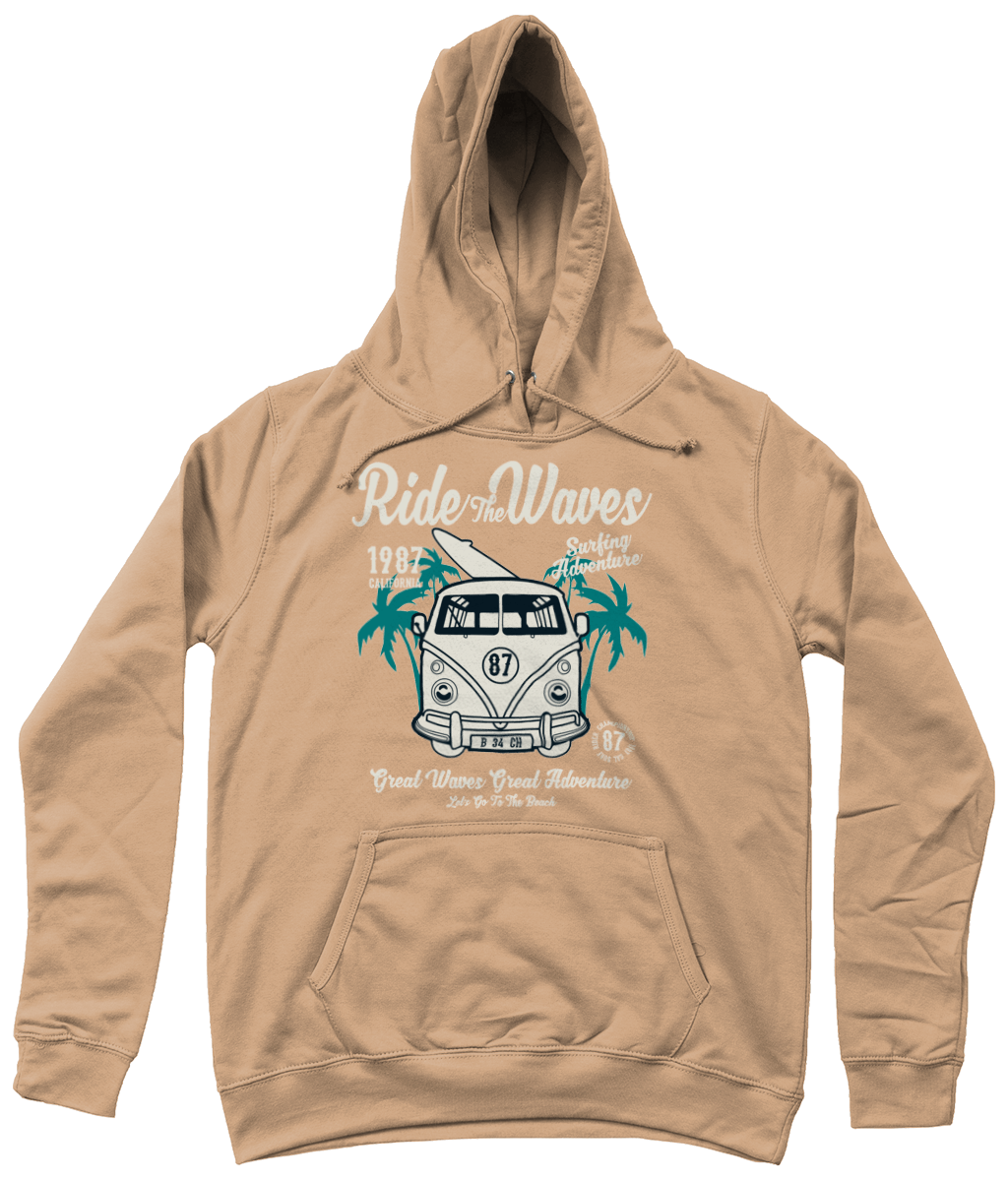 Ride The Waves – AWDis Girlie College Hoodie - Vitesse T-Shirts UK