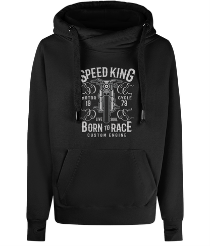 Speed King - AWDis Cross Neck Hoodie