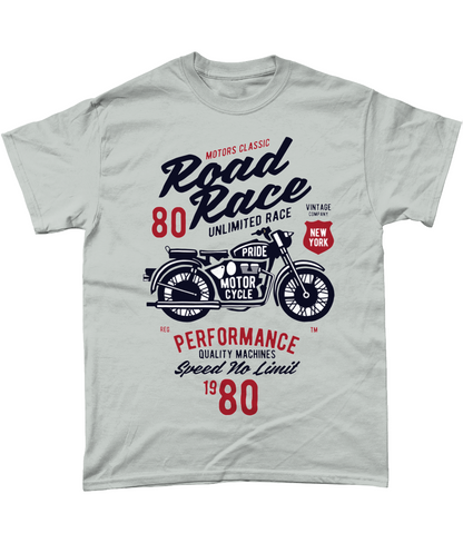 Road Race Motorcycle - Heavy Cotton T-Shirt