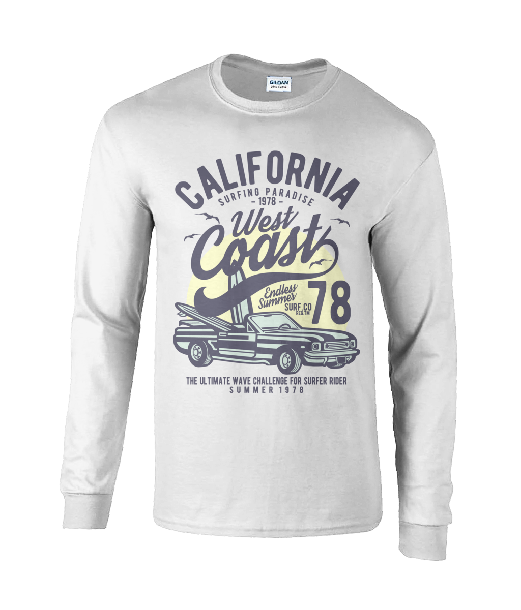 Côte ouest de la Californie - T-shirt à manches longues en coton Ultra Cotton®