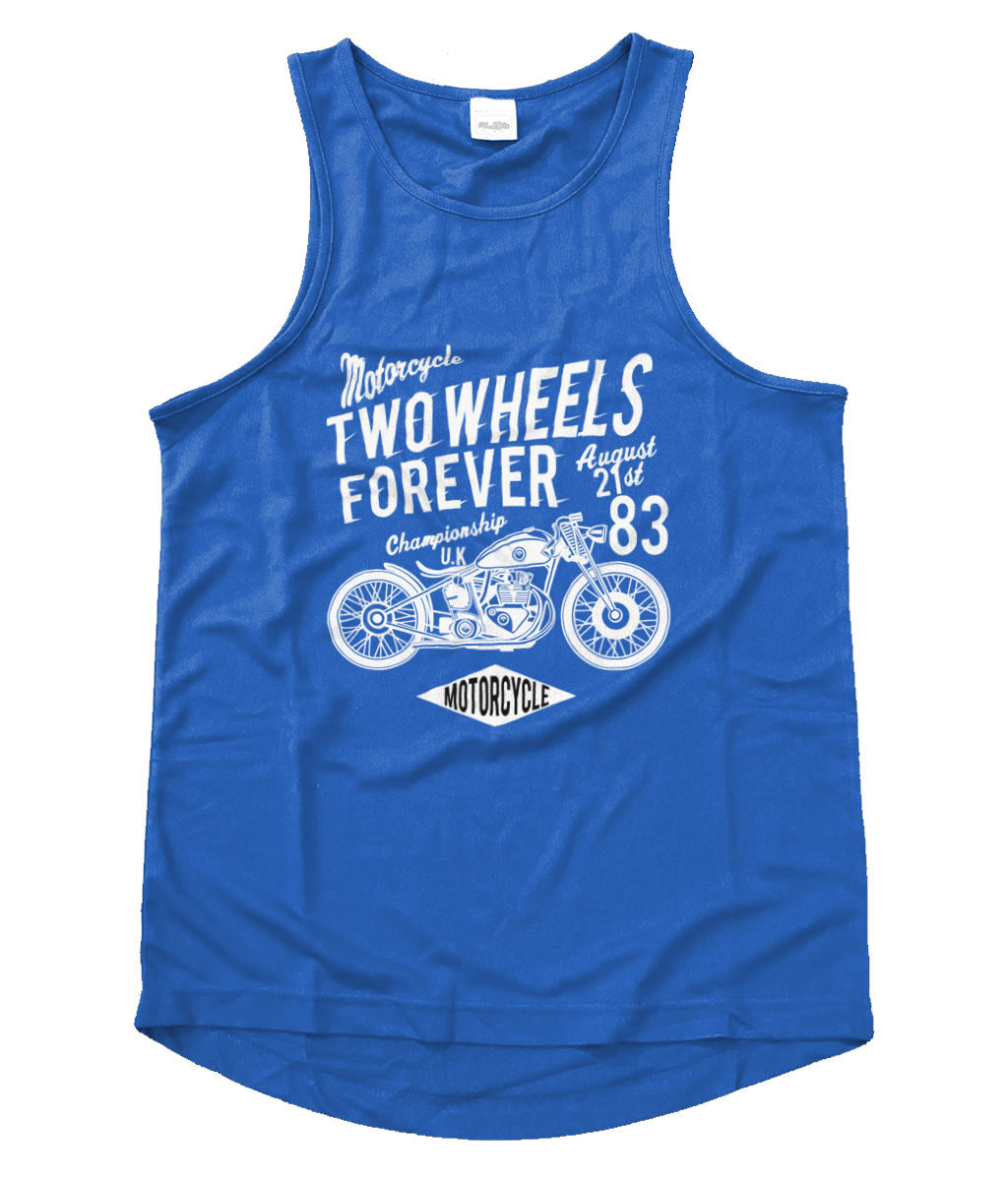 Two Wheels Forever Weiß - Coole Weste für Männer