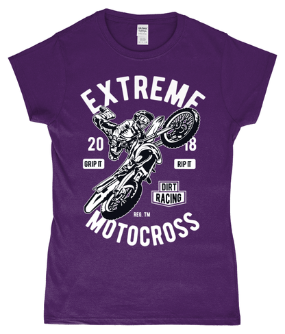 Extreme Motocross – Gildan SoftStyle® Ladies Fitted Ringspun T-Shirt - Vitesse T-Shirts UK