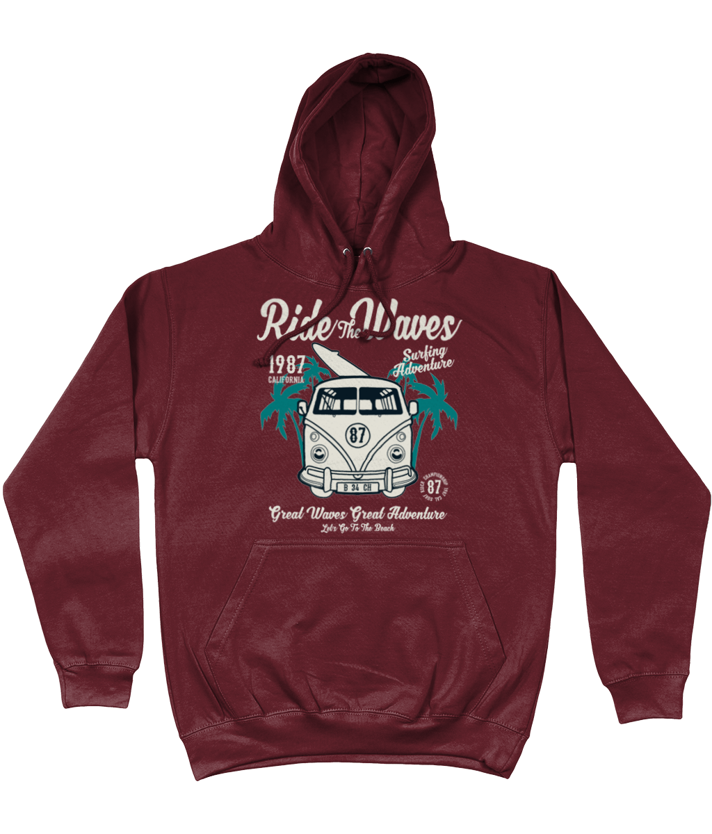 Ride The Waves – AWDis College Hoodie - Vitesse T-Shirts UK