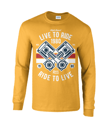 Live To Ride 1980 - Langärmliges T-Shirt aus Ultra-Baumwolle