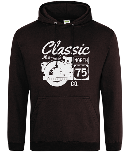 Klassisches Motorrad 75 weiß - AWDis College Hoodie