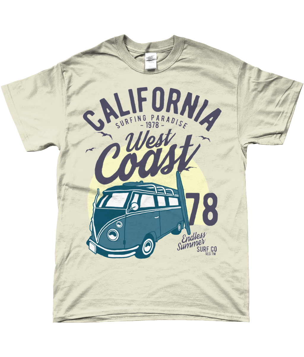 California West Coast v2 - Gildan SoftStyle® Ringspun T-Shirt