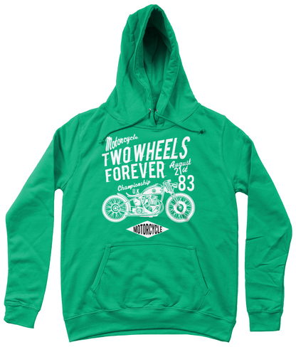 Two Wheels Forever Weiß - AWDis Girlie College Hoodie