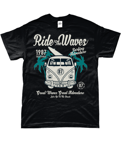 Ride The Waves - Gildan SoftStyle® Ringspun T-Shirt