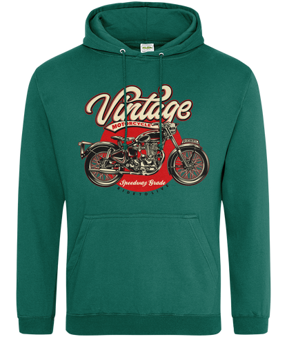 Vintage Motorrad - AWDis College Kapuzenpullover