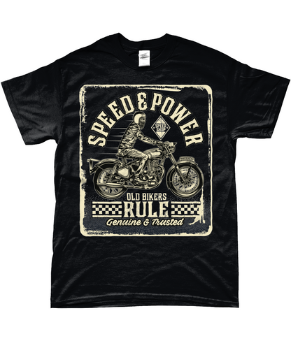 Old Bikers Rule - SoftStyle Ringspun T-Shirt