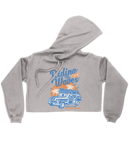 Riding The Waves - Bella Ladies Cropped Hoodie