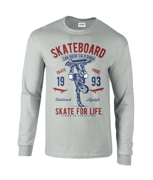 Skate For Life - Ultra Cotton Long Sleeve T-Shirt - Vitesse T-Shirts UK