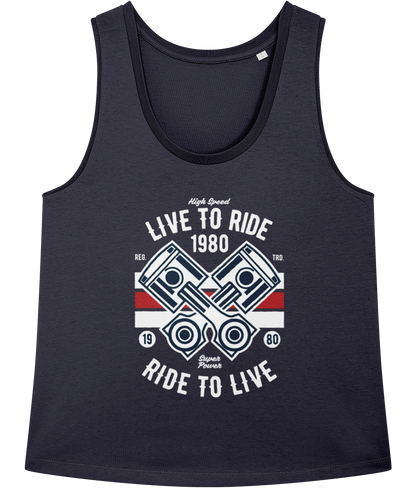 Live To Ride 1980 - Stella Minter Ladies Vest