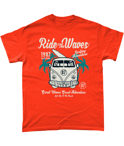 Ride The Waves – Gildan Heavy Cotton T-Shirt - Vitesse T-Shirts UK