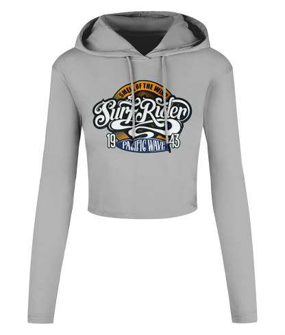 Surf Rider v2 - Women's Cropped Hooded T-shirt