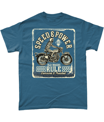 Old Bikers Rule - Schweres Baumwoll-T-Shirt