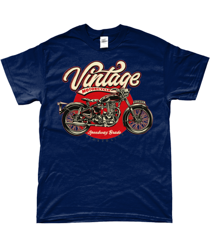 Vintage Motorcycle - SoftStyle Ringspun T-Shirt