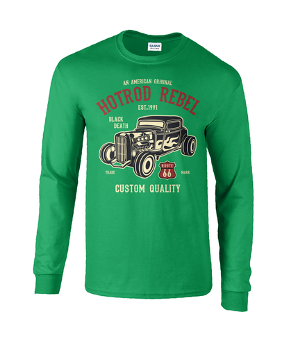 Hotrod Rebel - Ultra Cotton Long Sleeve T-Shirt - Vitesse T-Shirts UK