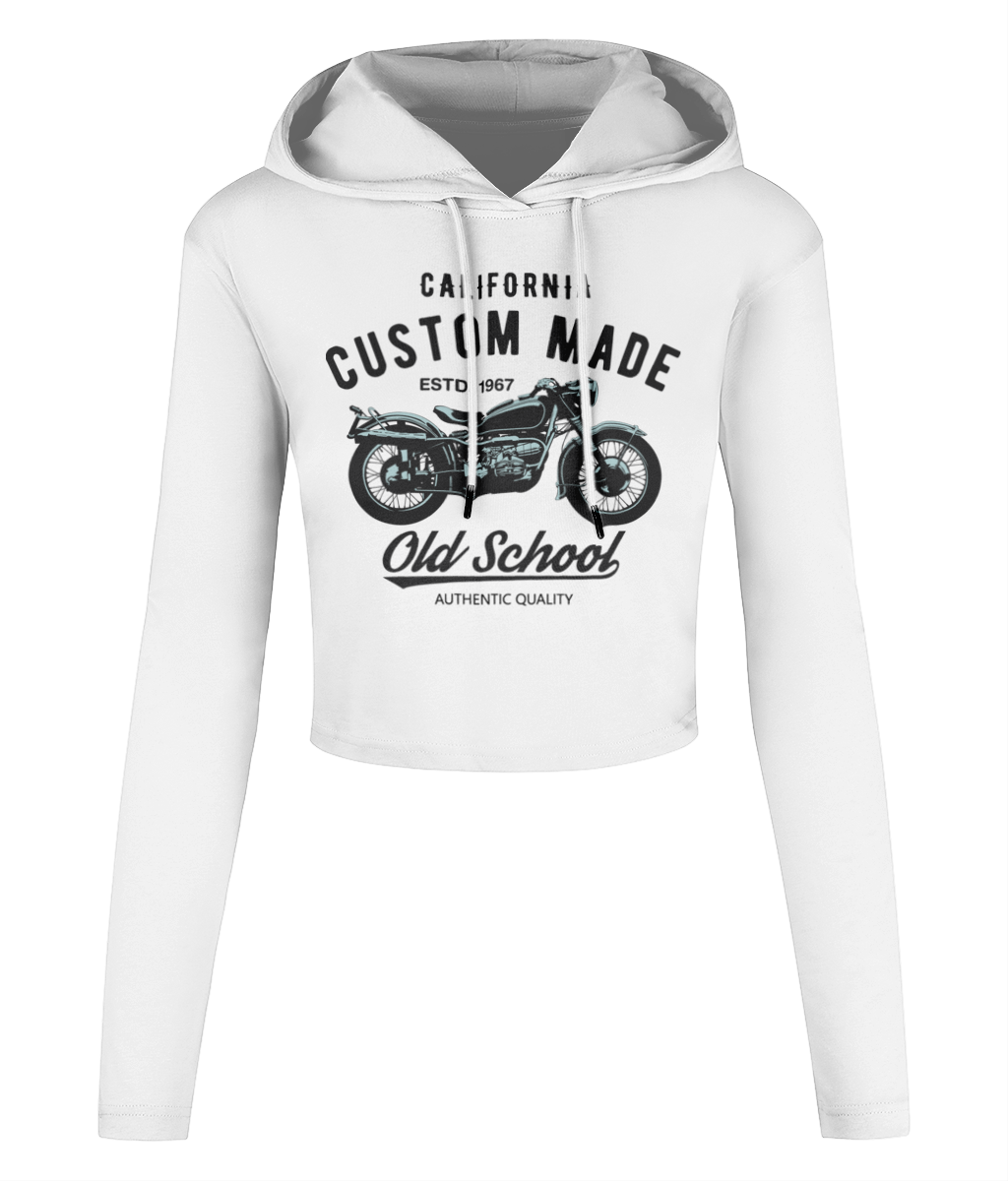 Custom Made - Women's Cropped Hooded T-shirt