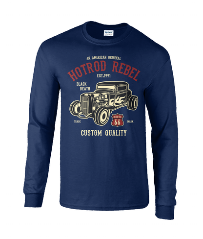 Hotrod Rebel - T-shirt à manches longues en coton ultra