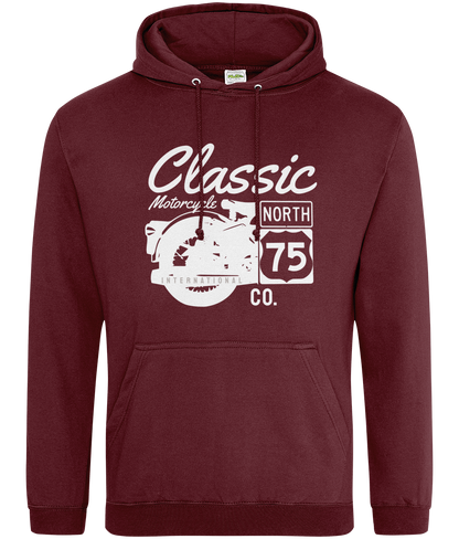 Klassisches Motorrad 75 weiß - AWDis College Hoodie