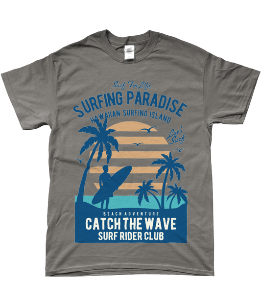 Surfing Paradise - SoftStyle Ringspun T-Shirt