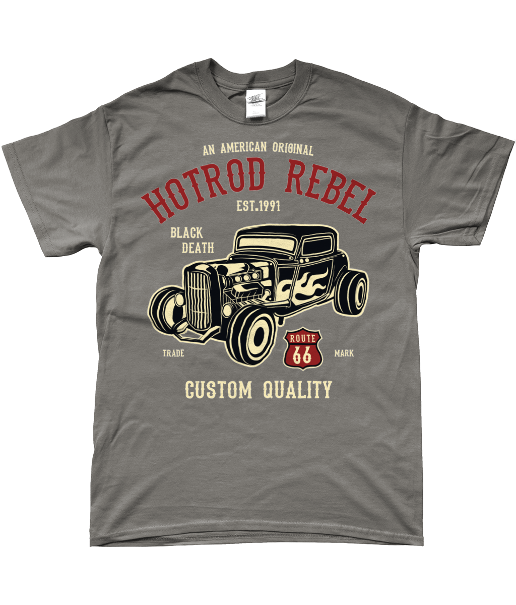 Hotrod Rebel - T-shirt filé à anneaux SoftStyle